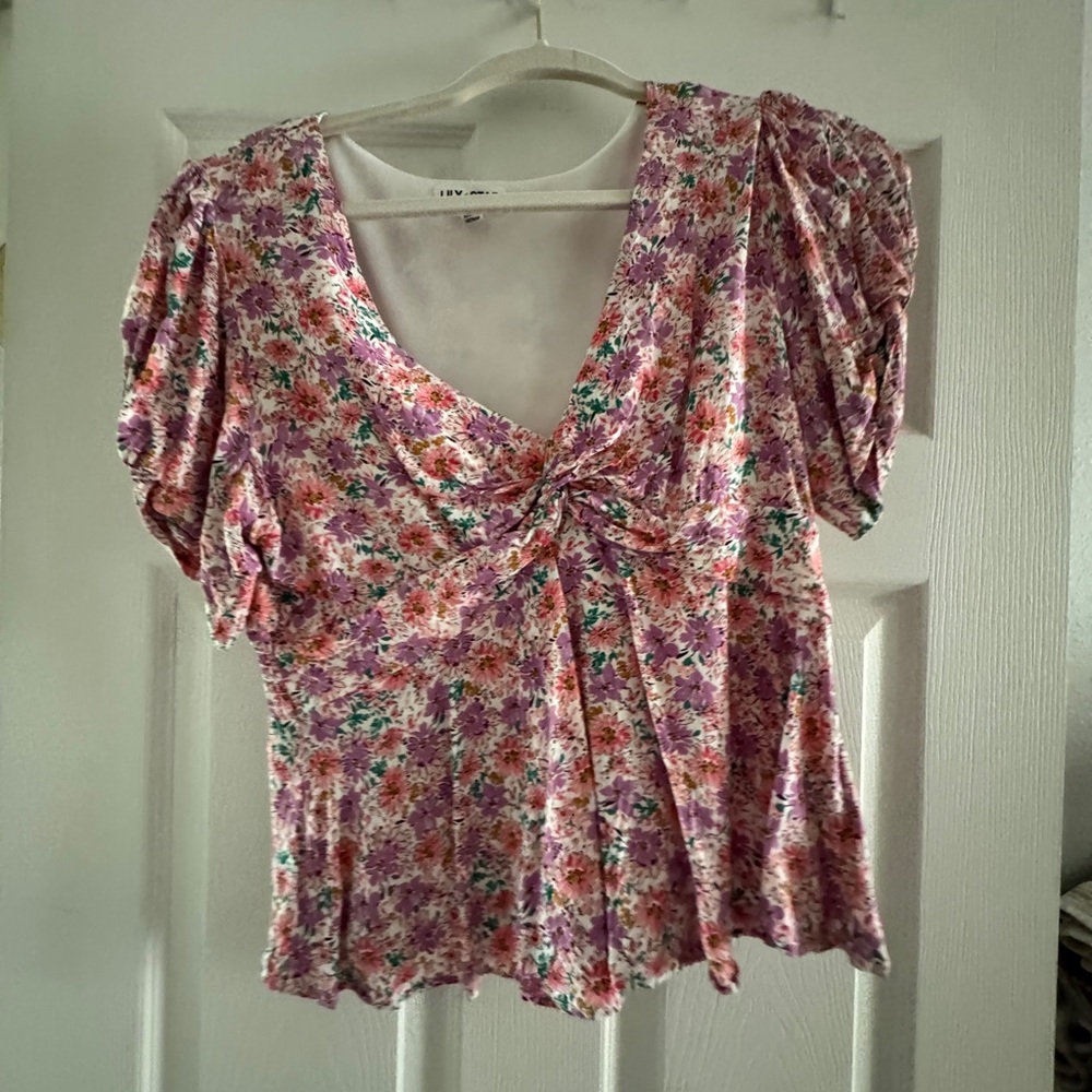 Dry Goods Floral Peplum Top